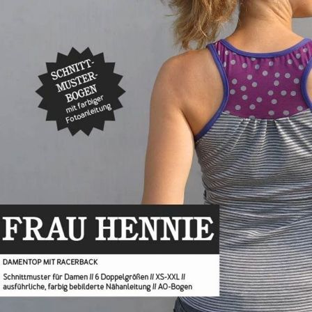 Schnittmuster - Damen Tanktop "Frau Hennie“ (Gr. XS-XXL) von STUDIO SCHNITTREIF