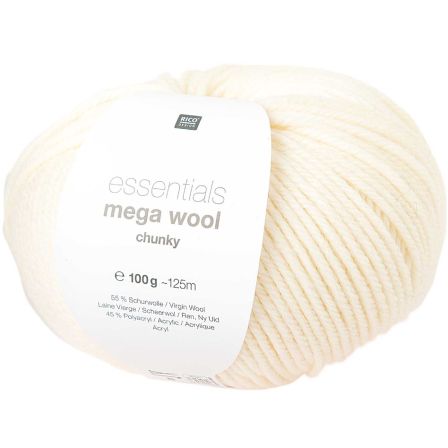Laine - Rico Essentials Mega Wool chunky (crème)