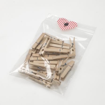 Pinces à linge en bois "Midi" 7 x 50 mm, lot de 25 pièces (naturel)