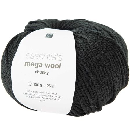 Laine - Rico Essentials Mega Wool chunky (noir)
