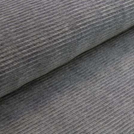 Velours à grosses côtes jersey - strié (gris)