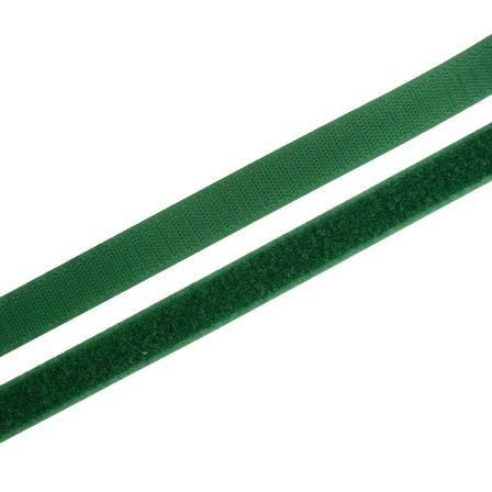 Velcro/bande auto-agrippante "Crochet & velours" 20 mm - morceau de 1 m (vert foncé)