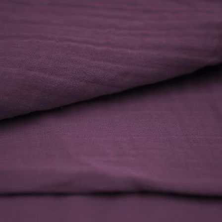 Double gaze coton bio "Mousseline - purple passion" (lilas rouge) de C. PAULI