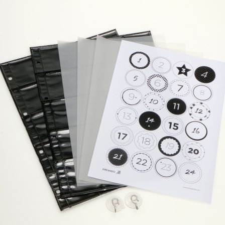 Kit de bricolage: calendrier de l'Avent "24 x tout beaux tout carrés"