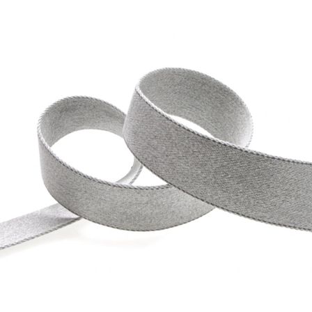 Sangle en coton "Recycling" 40 mm - au mètre (gris clair chiné)