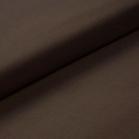 Sweat coton bio - uni "Soft Alva" (brun)