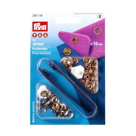 PRYM Boutons-pression Jersey - Ø 10 mm 10 pièces (cuivre) 390119