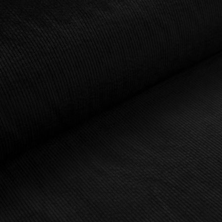 Velours à grosses côtes coton stretch "washed" (noir)