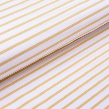 Jersey de coton "Rayures" (blanc-beige)