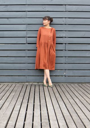 Schnittmuster Hemdbluse & Kleid "ELONA Mum" Gr. 34 - 46 von ikatee (in französisch und englisch)
