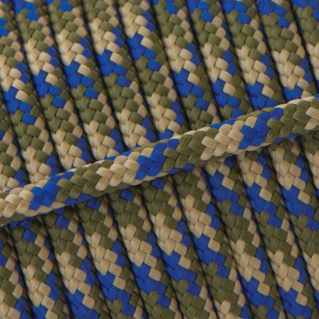 Kordel/Seil "Handy - Multicolor" - Ø 6 mm (oliv/beige/royalblau)