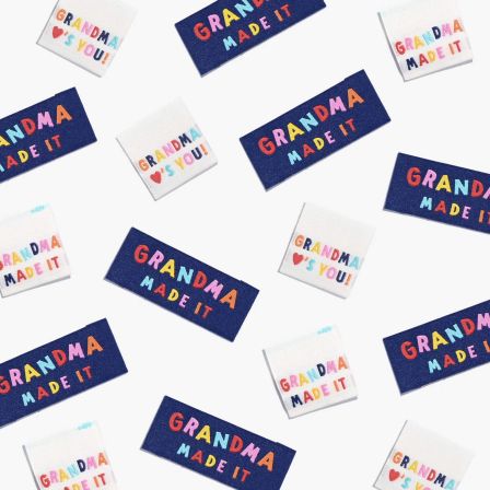 Weblabel/Stoffetiketten "Grandma made it" - Pack à 6 Stk. (offwhite/dunkelblau/bunt) von KYLIE AND THE MACHINE