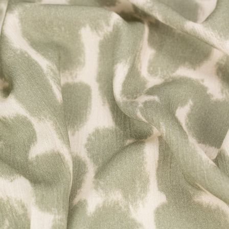 Tissu viscose "Blurry Dots" (écru-roseau)