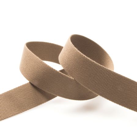 Gurtband Viskose - feste Qualität "Uni" 30/40 mm - am Meter (hellbraun)