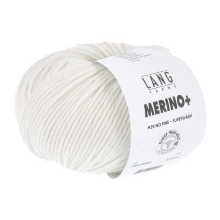 Merinowolle MERINO+ von LANG Yarns (0001/weiss)