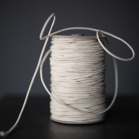 Cordon élastique "Recycled Cotton-Ecru" - Ø 3 mm (écru) de Merchant & Mills