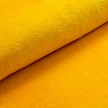 Tissu éponge bambou/coton - uni "Wellness" (jaune moutarde)