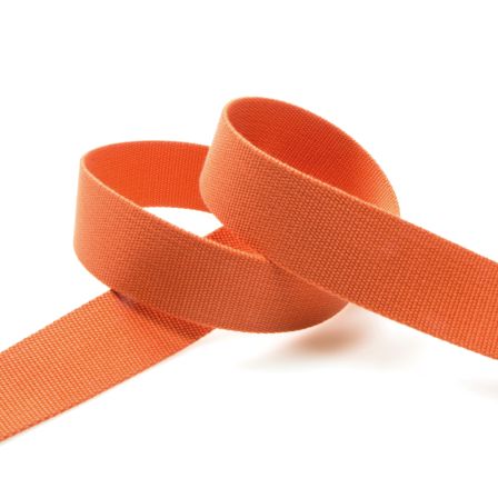 Sangle viscose - qualité résistante "Uni" 40 mm - au mètre (orange)