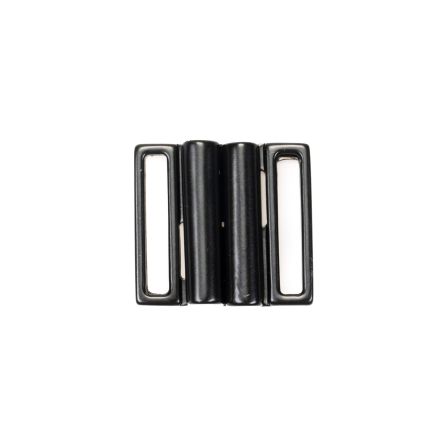 Boucle de ceinture à clipser - Métal "Fermoir clip" 30 mm (noir)