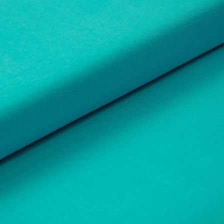 Sweat coton bio - uni "Soft Alva" (turquoise clair)