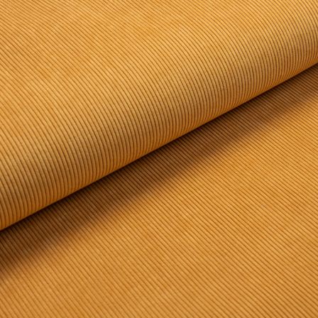 Tissu d'ameublement/décoration velours côtelé "uni" (jaune moutarde)