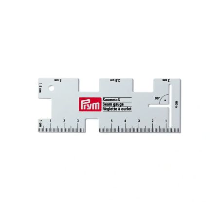 PRYM Hand- und Saummass Lineal "Metall" (silber) 610736