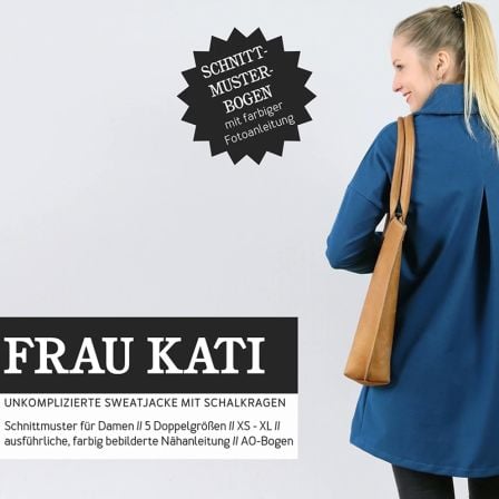 Schnittmuster - Damen Sweatjacke "Frau Kati" (Gr. XS-XL) von STUDIO SCHNITTREIF