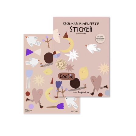 Autocollants résistants au lave-vaisselle "Nuit d'été" - lot de 24 stickers de halfbird