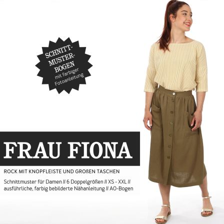 Patron - Jupe pour femme avec patte de boutonnage "Frau Fiona" ( XS-XXL) de STUDIO SCHNITTREIF