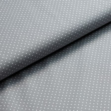 Tissu coton "Mini pois" (gris-blanc)