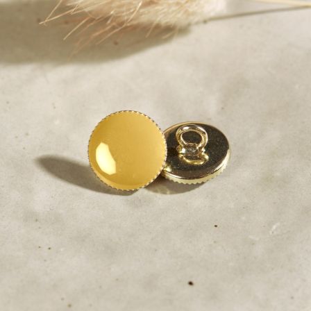 Bouton "Vintage - lemon" rond Ø 9 mm (jaune/doré) de ATELIER BRUNETTE