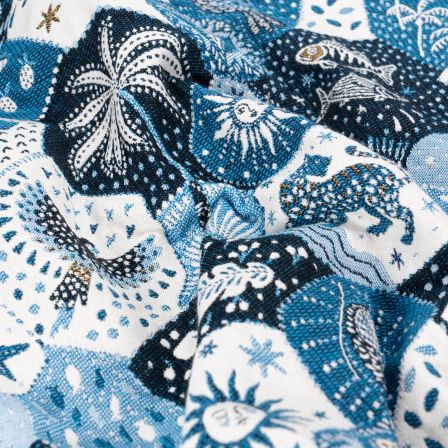 Jacquard "Beach Life" (bleu/blanc)