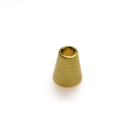 Embout de cordon métal "Trapèze" - Ø 4.2 mm - set à 2 pces (doré.mat)