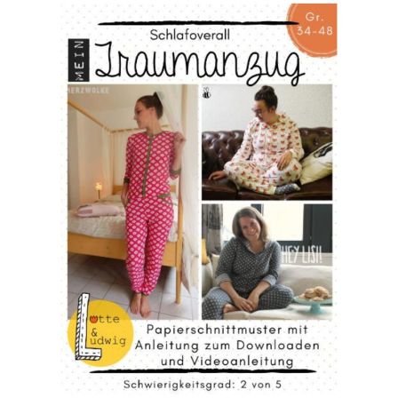 Patron - Combinaison pyjama pour femmes "Mein Traumanzug" (34-48) de Lotte & Ludwig (en allemand)