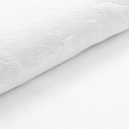 Tissu éponge bambou/coton - uni "Wellness" (blanc)