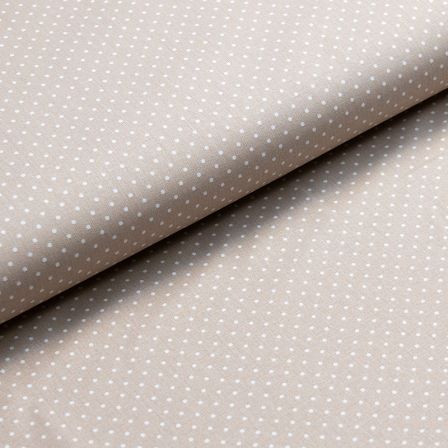 Tissu coton "Mini pois" (sable-blanc)