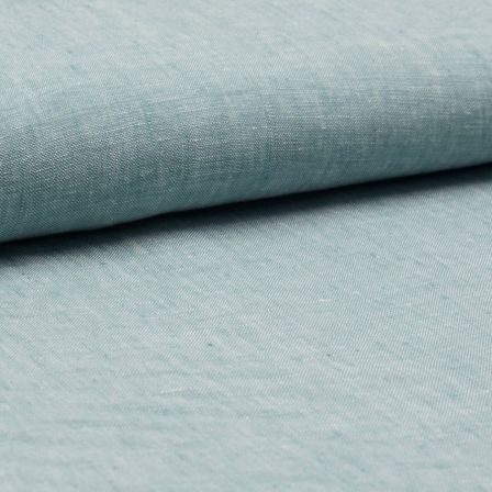 Tissu en lin - léger "Jeans" (aqua chiné)