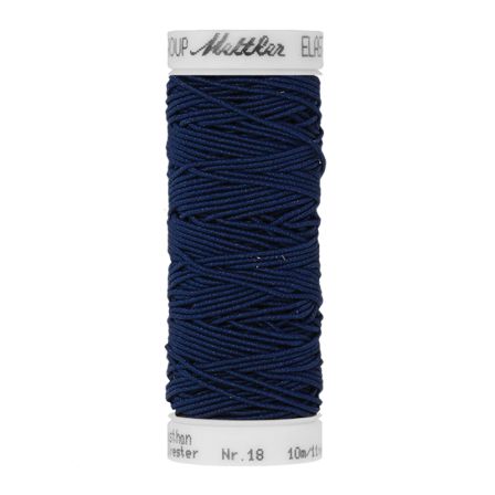 Mettler fil à coudre - élastique "ELASTIC" - bobine à 10 m (0810 bleu nuit)