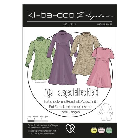 Patron - Robe pour femme "Inga" (32-58)  de ki-ba-doo