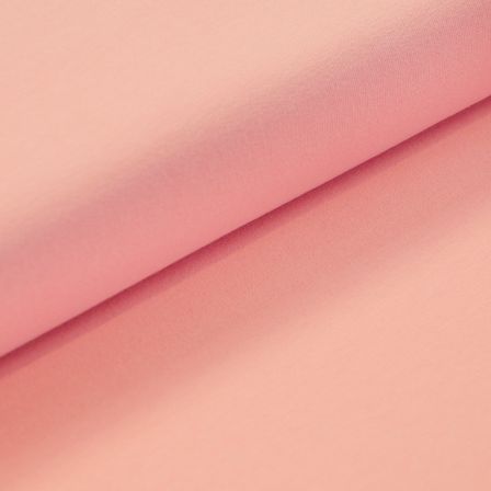 Sweat Bio-Baumwolle - uni "Soft Alva" (flamingo rosa)