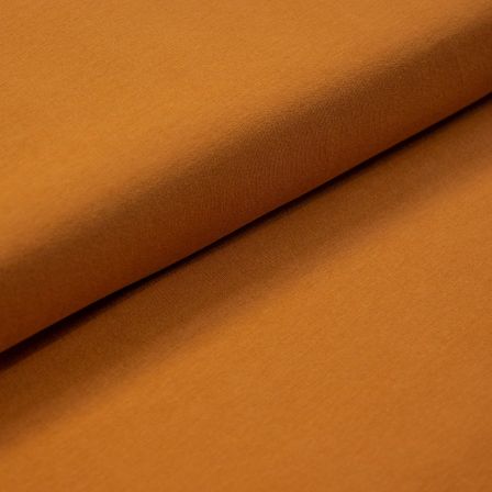 Sweat coton bio - uni "Soft Alva" (brun orange)