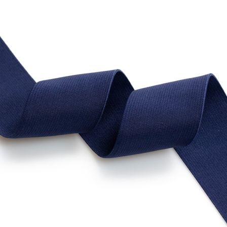 Ruban élastique "uni" 50 mm - au mètre (bleu marine)