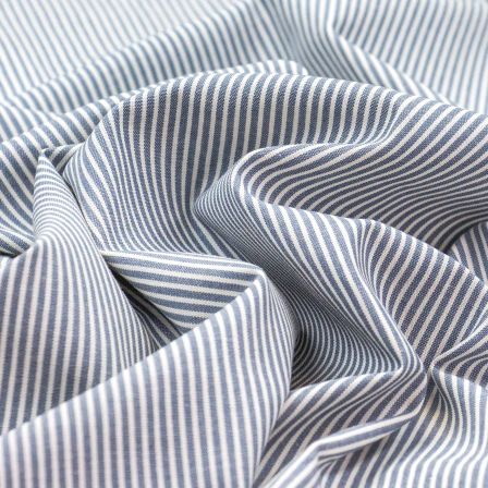 Coton "Country Stripes/rayures" (bleu jean/offwhite)