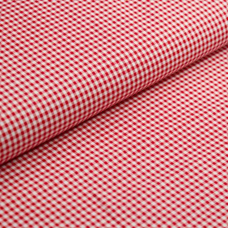 Coton - fil teint "Carreaux Vichy" 2.5 mm (rouge/blanc)