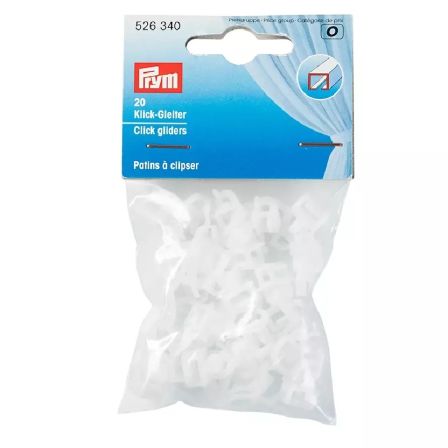 PRYM Vorhanggleiter Klick - 20 Stück (weiss) 526340