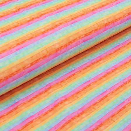 Jersey de coton "Rayures arc-en-ciel" (multicolore)
