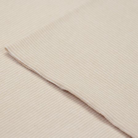 Bord-côte lisse "Rayures" - tubulaire (beige clair/blanc) de Fräulein von Julie
