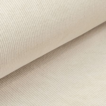 Velours à grosses côtes coton stretch "washed" (beige clair)