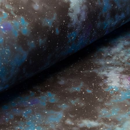 Softshell "Weltall/Galaxie" (schwarz-blau/violett)