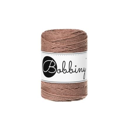 Recycling Makramee-Garn Baumwolle "Rope Ø 1.5 mm - mocha mousse" (blassbraun) von Bobbiny